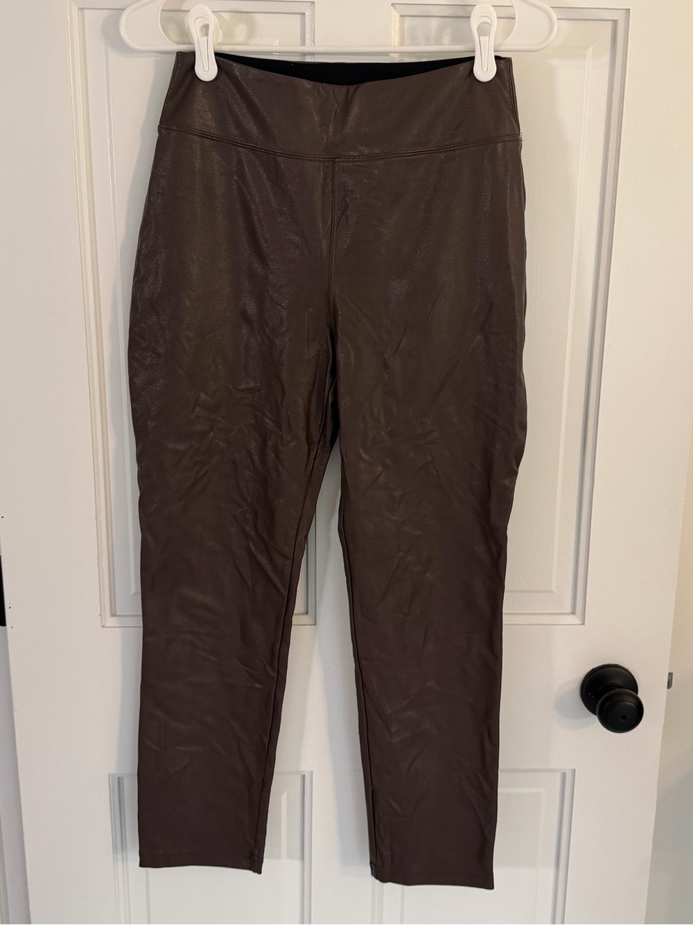 Tuckernuck Brown Faux Leather High Waist Leggings Size M